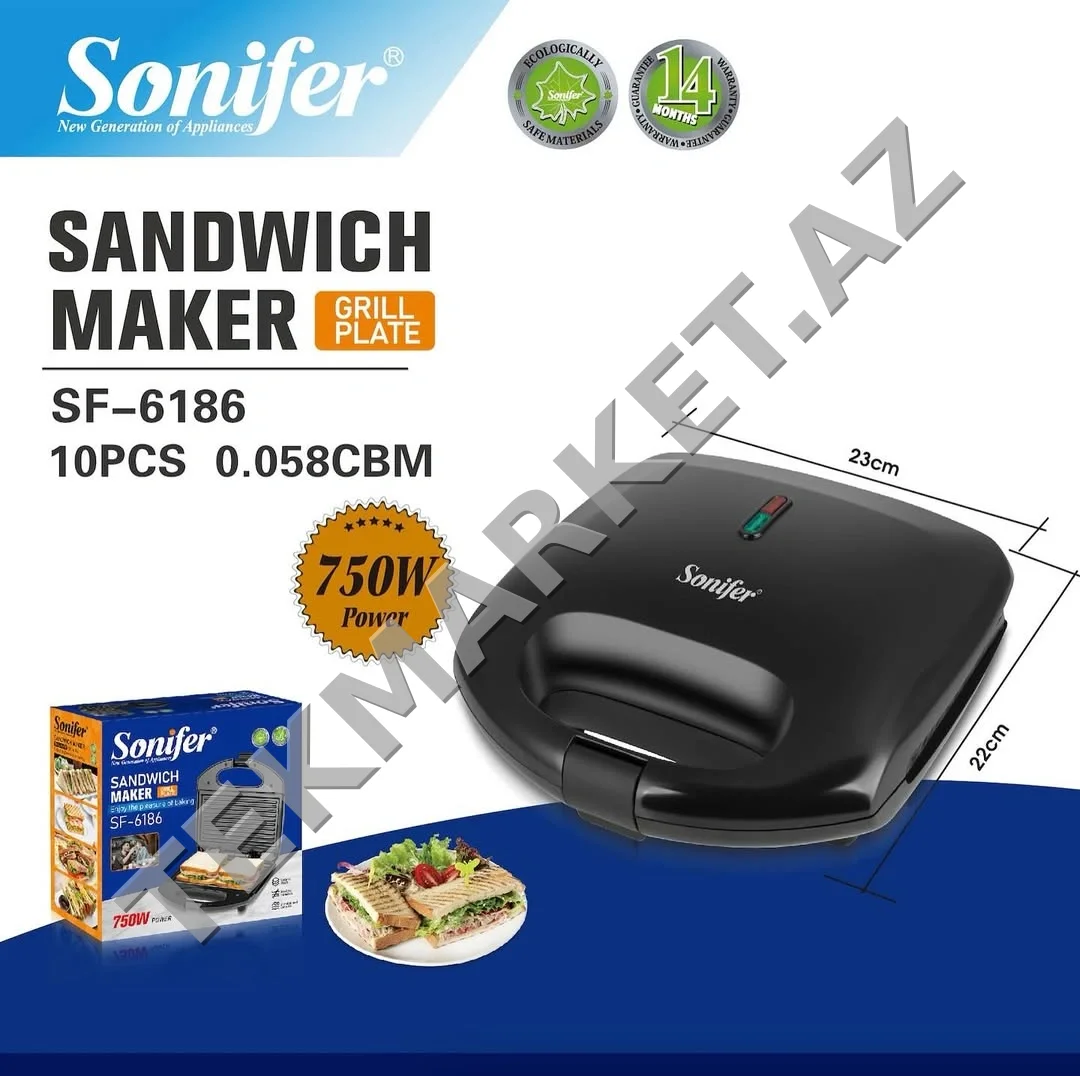 Sonifer çoxfunksiyalı toster SF-6186