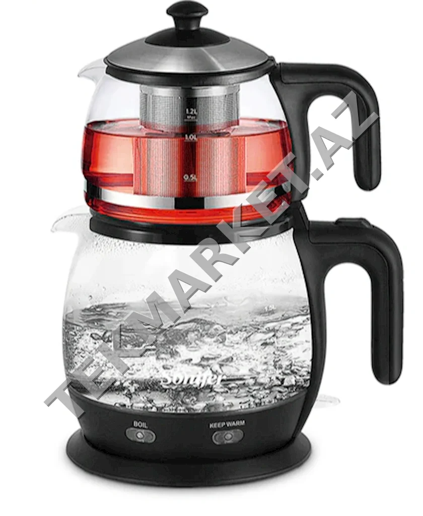 Sonifer elektrikli çaydan+dəmlik SF-2089